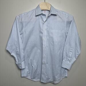 Brooks‎ Brothers Madison Dress Shirt Men's 15.5-33 Button Down Supima Striped